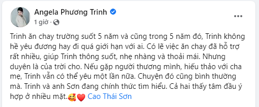 Angela Phương Trinh và Cao Thái Sơn chính thức xác nhận đang tìm hiểu nhau-1
