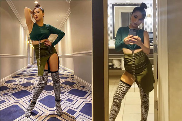 Hương Tràm lăng xê kiểu mặc đồ tắm ngoài quần short như siêu nhân-14