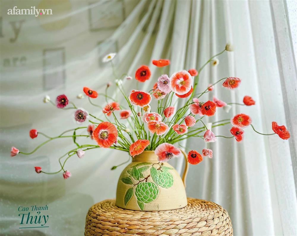 Chị em rộ mốt chơi hoa poppy kiều diễm, chưa tới 200k là được bình hoa đẹp ngây ngất-1