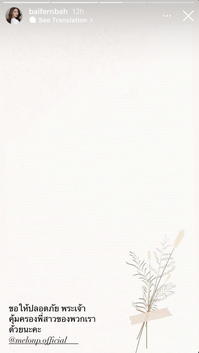 Cả showbiz Thái hướng về mỹ nhân Chiếc Lá Bay bị mất tích: Baifern cầu nguyện, Nine Naphat cùng nữ hoàng Tbiz lo lắng tột độ-3