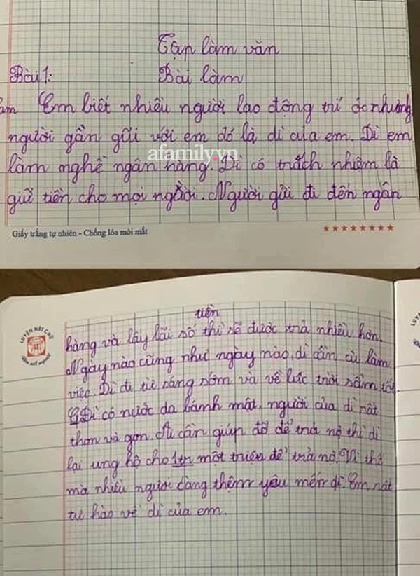 Học sinh viết văn tả dì làm ngân hàng, đọc đến đoạn cuối mà dì sợ xanh mặt: Thế này thì dì VỠ NỢ rồi cháu ơi!-1