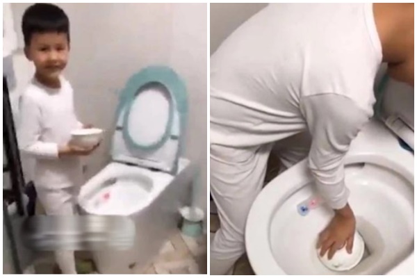 Bé trai khóc nấc, nước mắt giàn giụa vì vỏ thạch kẹt trong miệng, thái độ dửng dưng cười đùa của bố mẹ khiến nhiều người khó hiểu-2