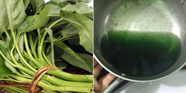 Rau muống phun đẫm hóa chất sẽ có đặc điểm này trên lá-2