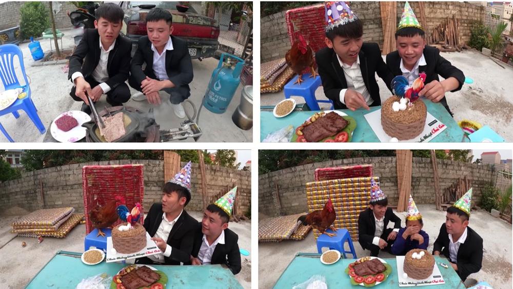 Sau khi bị phạt 7,5 triệu Hưng Vlog lại đi... tổ chức sinh nhật cho gà, sự xuất hiện của Bà Tân Vlog cũng không cứu được kênh-1