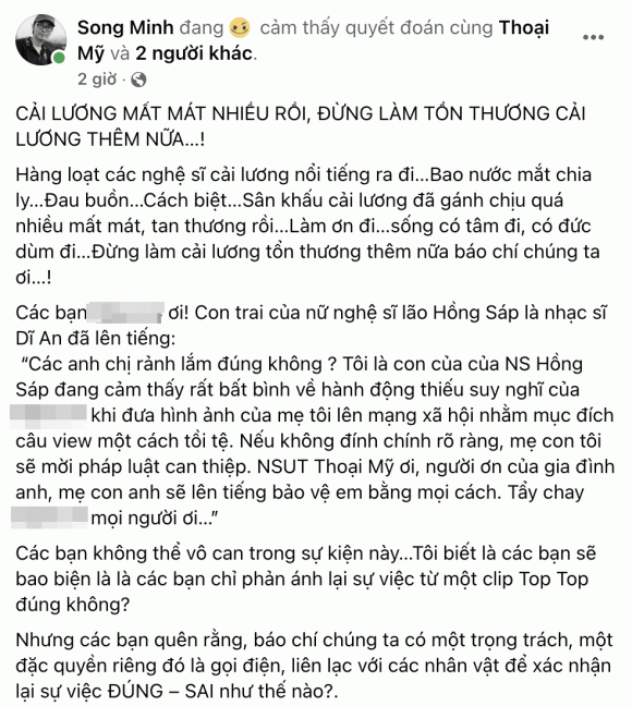 Nhiều nghệ sĩ bị chỉ trích vì clip ngó lơ NS Hồng Sáp tại Lễ tưởng niệm NSƯT Ngọc Đáng, người trong cuộc lên tiếng đầy bức xúc-6