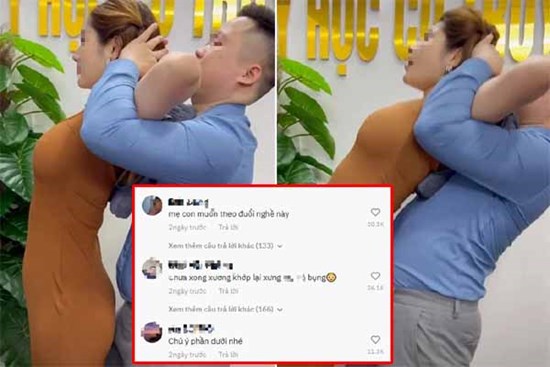 Clip gần trăm triệu view trên TikTok: Trị liệu xương khớp nhưng toàn thấy đàn ông vào bình luận khiếm nhã