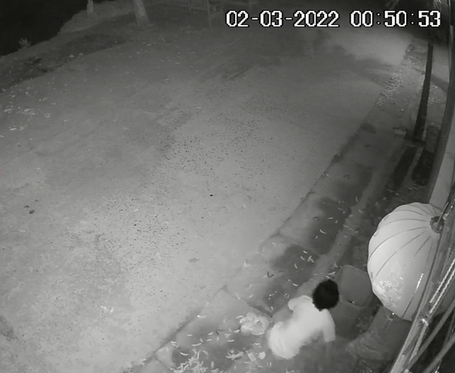 Nửa đêm nghe tiếng động lạ, chủ nhà cầm gậy kiểm tra nhưng lập tức khiếp sợ chạy thục mạng, lúc check camera vẫn run-2