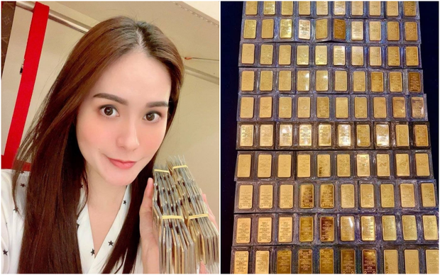 Giá vàng tăng chóng mặt, Đoàn Di Băng cầm 2 cọc vàng buộc dây thun lên mạng làm ngay một việc-2