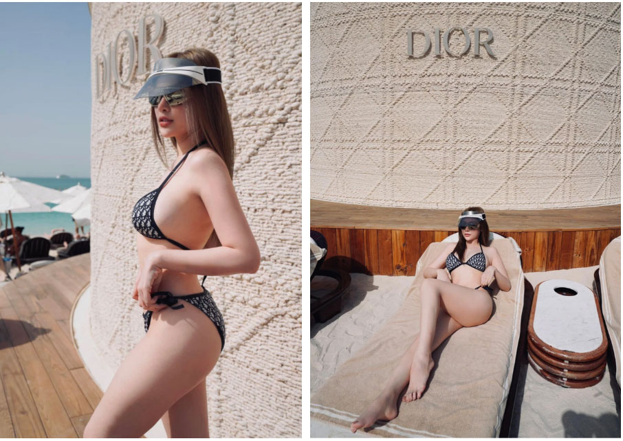 Huyền Baby xả lô ảnh du lịch xa xỉ ở Dubai: Diện bikini khoe đường cong nhiều hơn cả đường đua-1