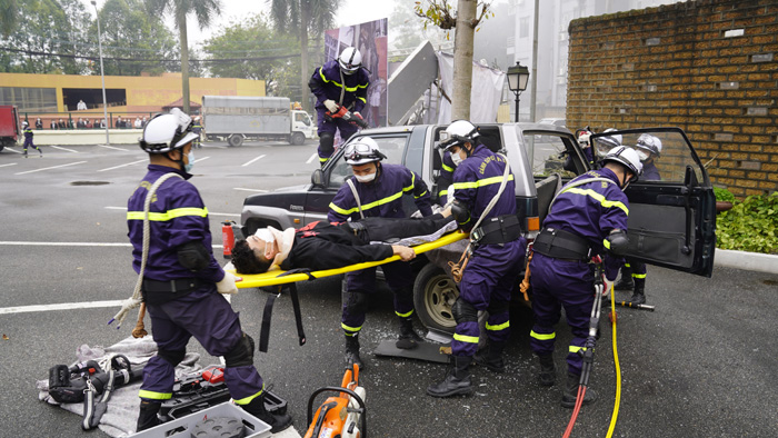 Diễn tập phương án chữa cháy và cứu nạn, cứu hộ cấp thành phố-1