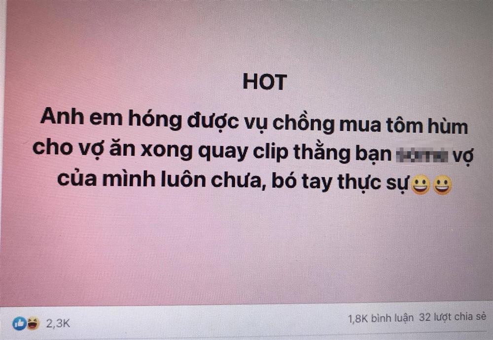 Xôn xao chồng mua tôm hùm cho vợ ăn rồi quay clip nóng vợ với thằng bạn thân, nhiều người hùa nhau xin link phản cảm-1