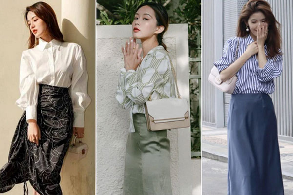 Có một kiểu sơ mi không cần biết béo hay gầy, chị em cứ mặc lên là eo ót thon thả-16