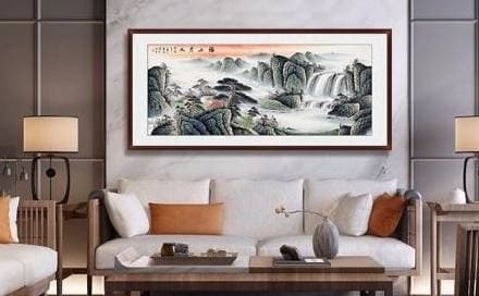 Trước khi treo tranh phong cảnh trong phòng khách, bạn phải nắm được những kiến thức cơ bản về cách treo tranh, tránh phạm phong thủy-1