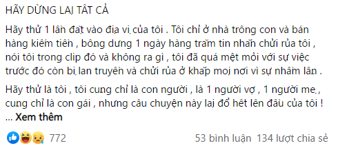 Cô vợ trong vụ clip tôm hùm bệnh hoạn lên tiếng sau 1 ngày kiệt sức vì MXH tấn công, một hot girl 500k follow mập mờ nói về nữ chính trong clip-2