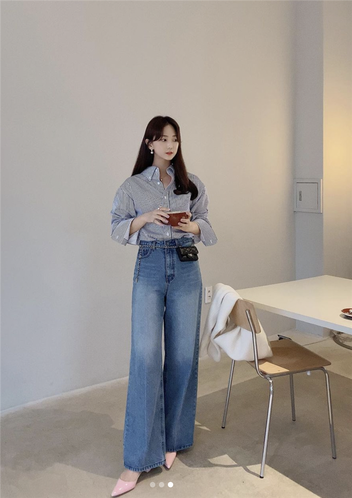 Có một kiểu sơ mi không cần biết béo hay gầy, chị em cứ mặc lên là eo ót thon thả-9