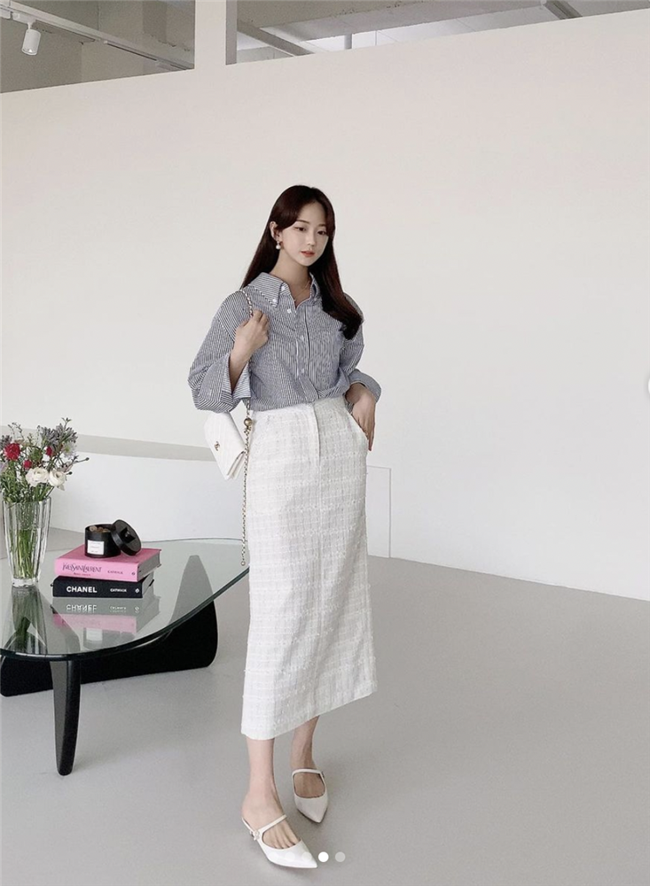 Có một kiểu sơ mi không cần biết béo hay gầy, chị em cứ mặc lên là eo ót thon thả-14