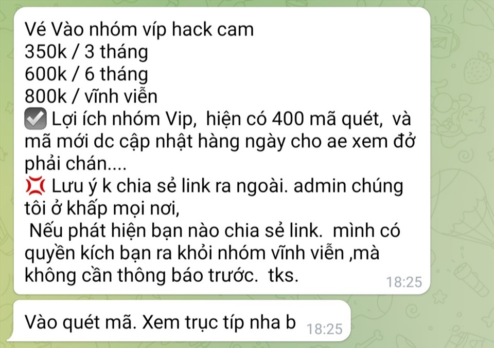 Công khai rao bán clip nhạy cảm hack từ camera nhà riêng ở Việt Nam-2