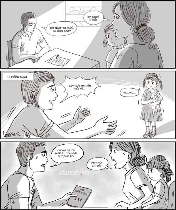 Chồng cũ đến đón con gái đi chơi một ngày, chiều liền đem sang 1 tỷ xin tái hợp, nghe lý do mà tôi khóc nấc-1