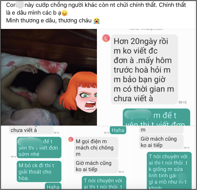 Chị chồng đăng bài bóc phốt em trai ngoại tình hộ em dâu, lộ tin nhắn đe dọa chính thất của kẻ thứ ba cùng bí mật rối rắm của mối quan hệ-1