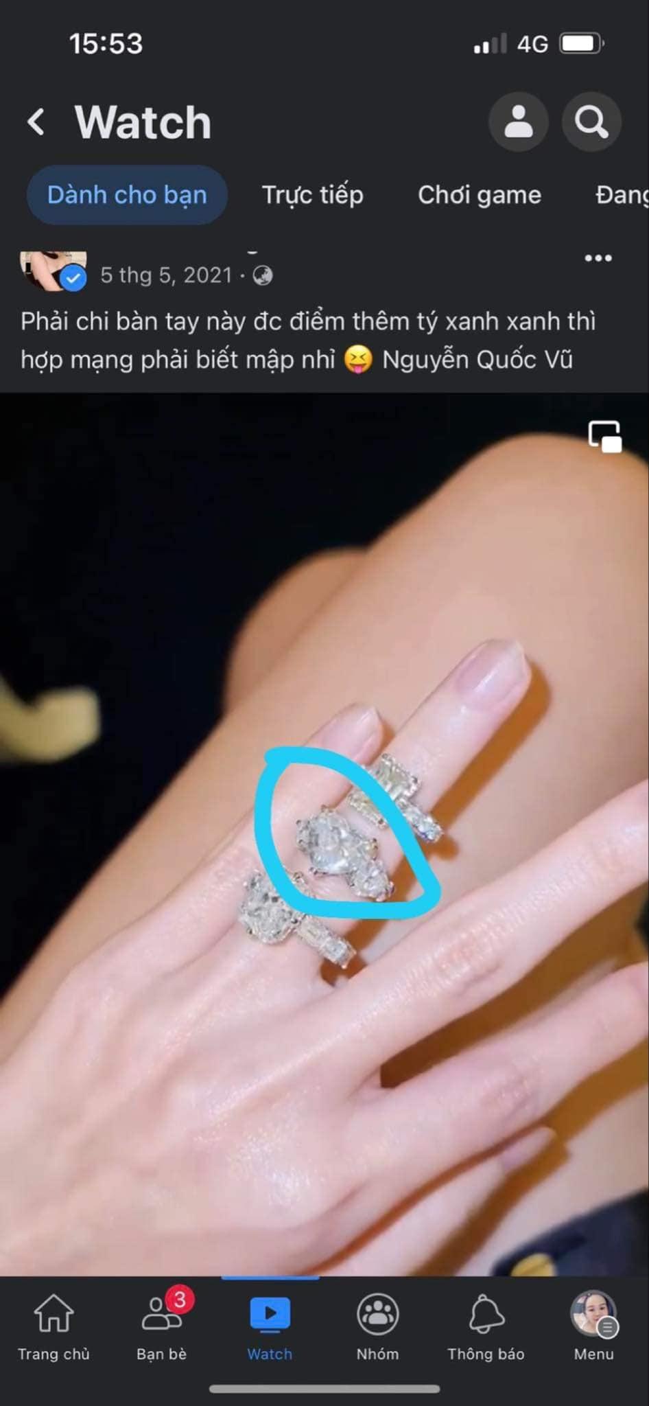 Nữ đại gia Sài Gòn khoe chi gần 4 tỷ mua nhẫn kim cương để được Ngọc Trinh trực tiếp đi ship hàng-1