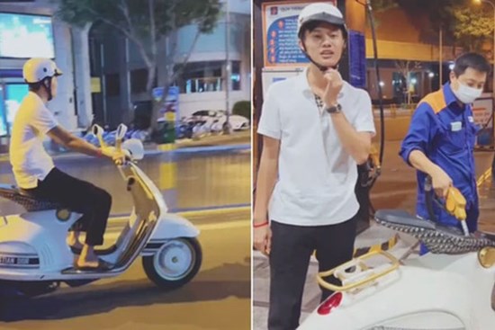 Không phải Trang Nemo, nhân vật này đã cưỡi Vespa Dior tới tận cây xăng để giải đáp thắc mắc: Xe 700 triệu thì đổ xăng đầy bình hết bao nhiêu tiền?