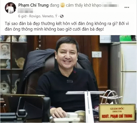 Bàn luận về chuyện kết hôn của đàn bà đẹp, NS Chí Trung rước họa vào thân khi động chạm ngay bạn gái Á hậu?-1