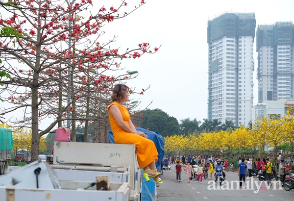 Đường hoa phong linh Park City vừa đóng cửa, người Hà Nội lại đổ xô tới chụp ảnh tại 1 địa điểm khác tạo nên khung cảnh đông đúc, hỗn loạn-11