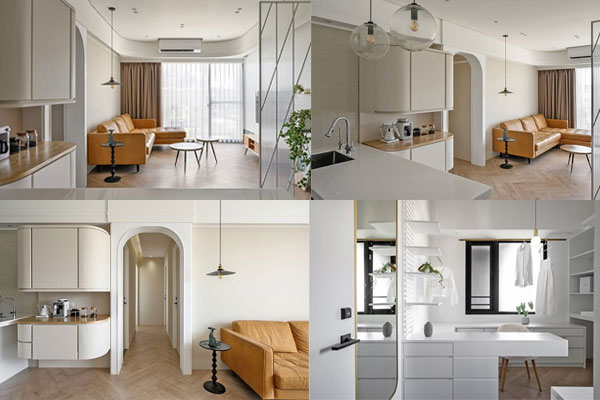 Căn hộ màu xanh lam tao nhã nhẹ nhàng, thiết kế phòng bếp siêu rộng để đãi khách-19