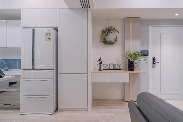 Căn hộ màu xanh lam tao nhã nhẹ nhàng, thiết kế phòng bếp siêu rộng để đãi khách-10