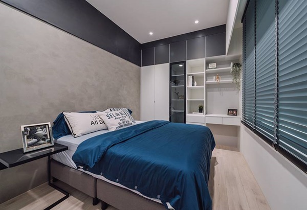Căn hộ màu xanh lam tao nhã nhẹ nhàng, thiết kế phòng bếp siêu rộng để đãi khách-16