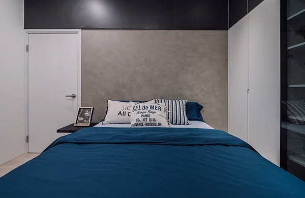 Căn hộ màu xanh lam tao nhã nhẹ nhàng, thiết kế phòng bếp siêu rộng để đãi khách-17