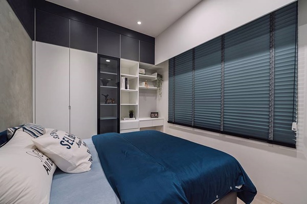 Căn hộ màu xanh lam tao nhã nhẹ nhàng, thiết kế phòng bếp siêu rộng để đãi khách-18