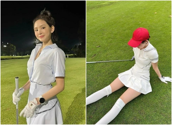 Hiền Hồ sang chảnh đi chơi golf, Quỳnh Nga, Trâm Anh lại gây tranh cãi-1