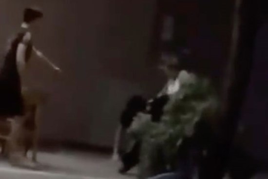 Xôn xao clip nam thanh niên quỳ gối giữa đường, liên tục đập đầu xuống đất để níu kéo bạn gái