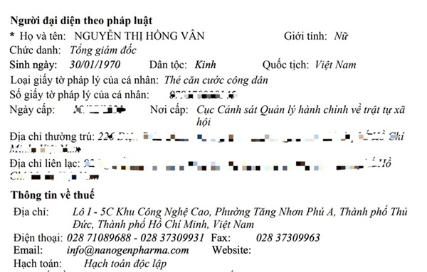 Ông Hồ Nhân đã chuyển vị trí Tổng Giám đốc của Nanogen cho vợ-3