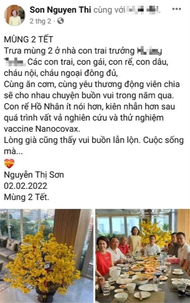 Cách đây hơn 1 tháng, lão Phật gia Sơn Kim nhắc đến con rể công khai trên MXH, nói con gái cũng vất vả giống mẹ-2