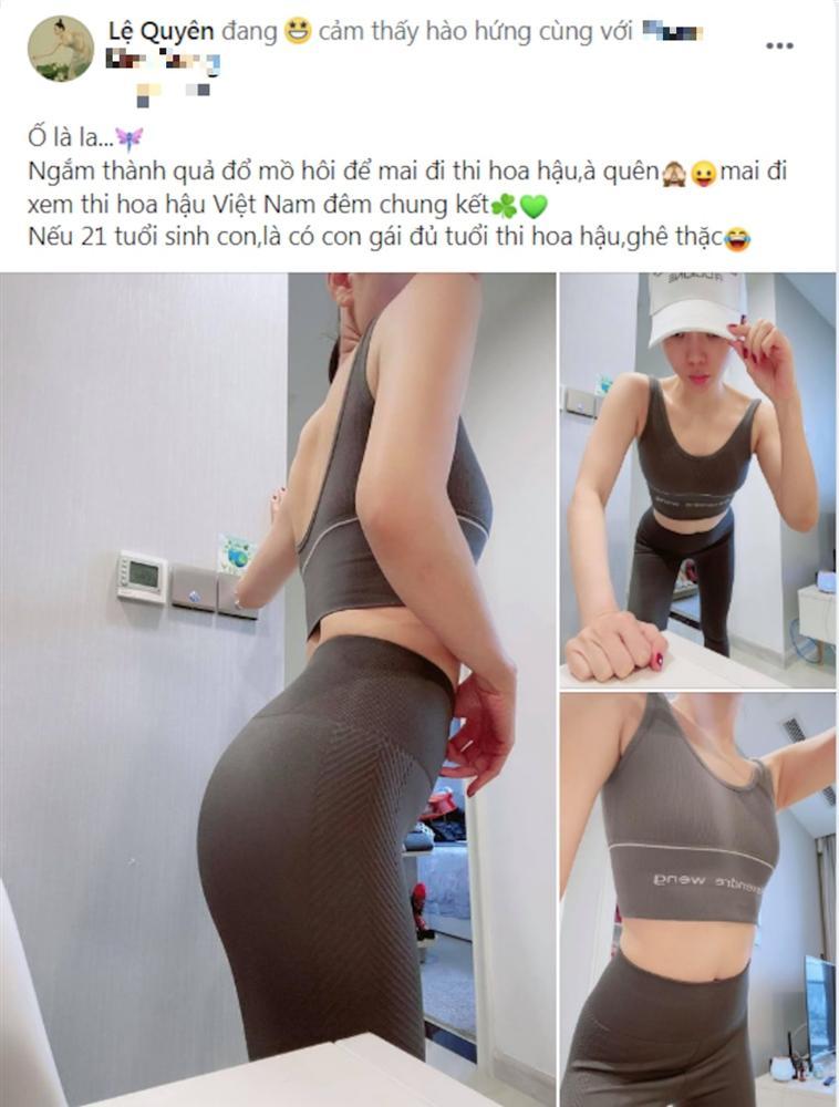 Lệ Quyên mặc đồ tập bó chịt tơ hơ tam giác mật-6