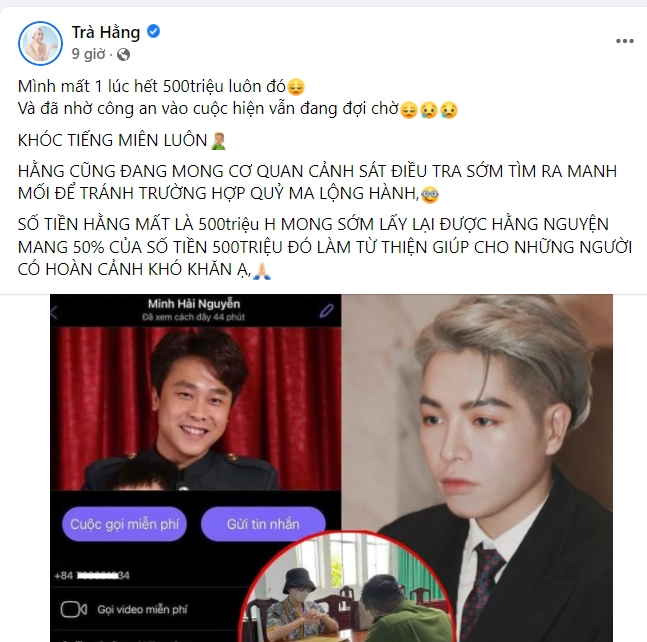 Trà Ngọc Hằng bị lừa mất 500 triệu, tuyên bố từ thiện 50% khi lấy lại được tiền-3