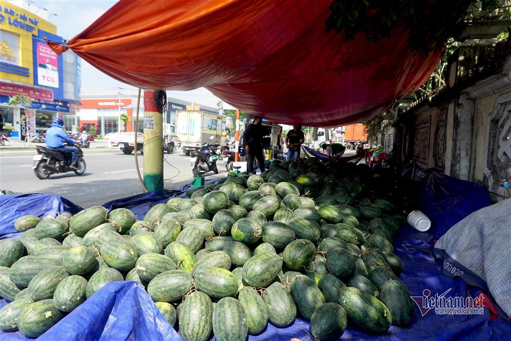 Dưa hấu 5 nghìn, thanh long 8 nghìn: Phơi nắng vỉa hè chờ giải cứu-2