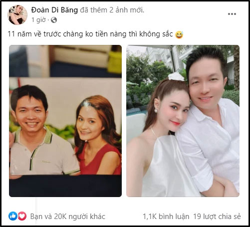Đoàn Di Băng đăng ảnh cùng chồng 11 năm về trước, khiến dân mạng bất ngờ về nhan sắc lão hóa ngược-1