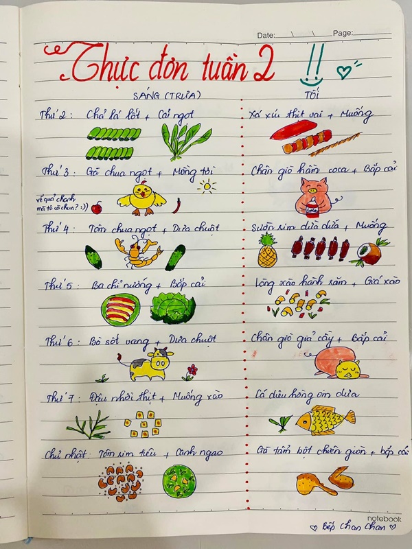 Nấu ăn vì đam mê, vợ đảm&nbsp;đều đặn cơm ngon canh ngọt&nbsp;cho chồng mang đi làm, tự vẽ cả menu&nbsp;cực độc đáo-13