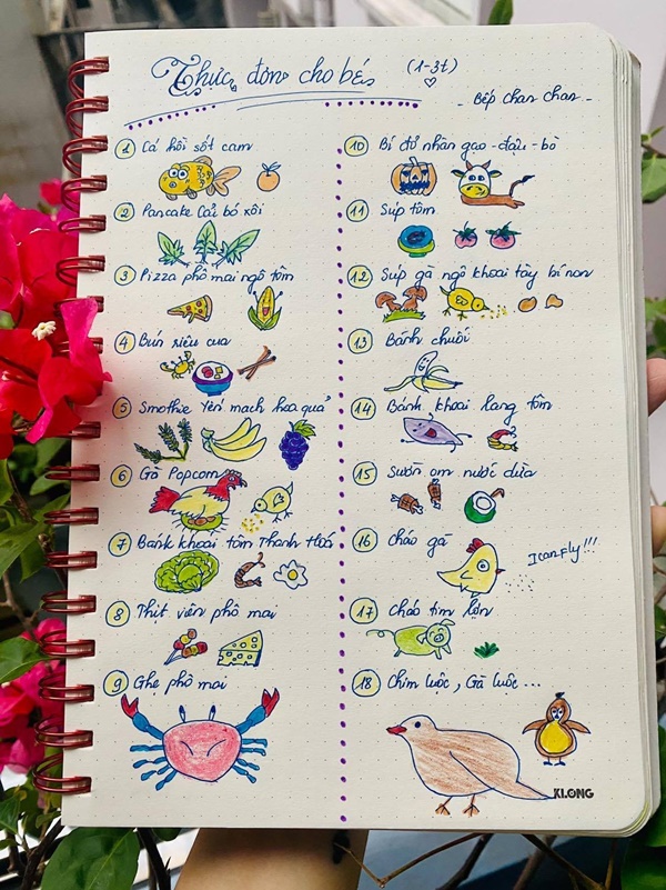 Nấu ăn vì đam mê, vợ đảm&nbsp;đều đặn cơm ngon canh ngọt&nbsp;cho chồng mang đi làm, tự vẽ cả menu&nbsp;cực độc đáo-15