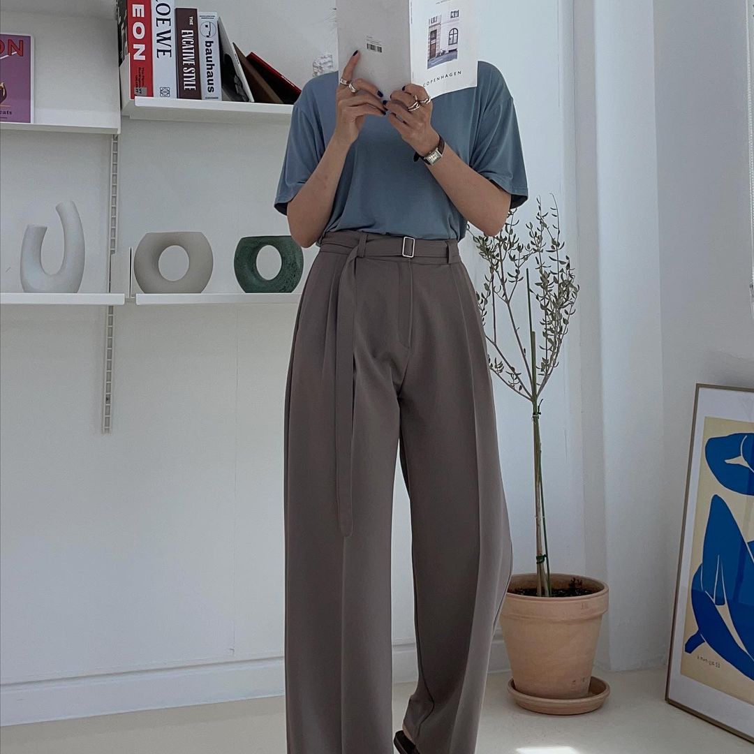 Gái Hàn diện nhiều phong cách với một chiếc quần mà ai cũng có, hóa ra là vì lên đồ đẹp mê-8