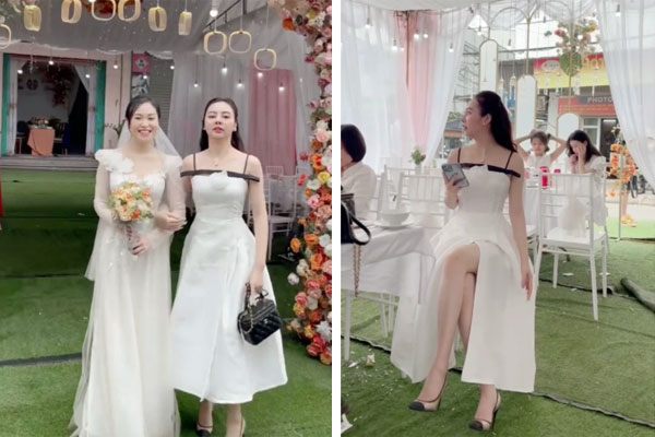Bị ném đá vì mặc váy trắng quá cầu kì đi ăn cưới bạn thân, gái xinh Thái Nguyên nói gì?-1