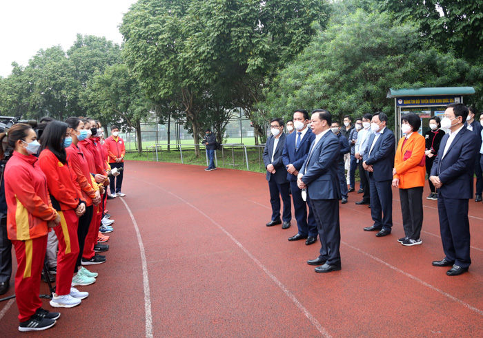 Bí thư Thành ủy Đinh Tiến Dũng kiểm tra công tác chuẩn bị tổ chức SEA Games 31-3