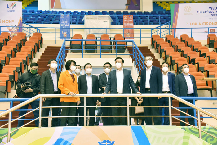Bí thư Thành ủy Đinh Tiến Dũng kiểm tra công tác chuẩn bị tổ chức SEA Games 31-8