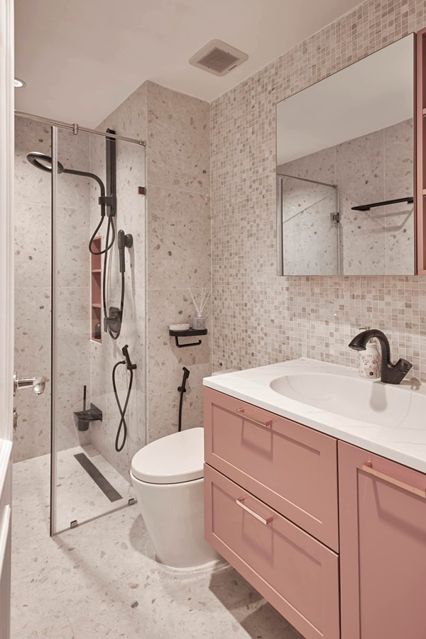 Nữ 9x thuyết phục chồng decor căn hộ 115m2 màu hồng đất ánh kim lãng mạn, sang xịn không hề sến-17