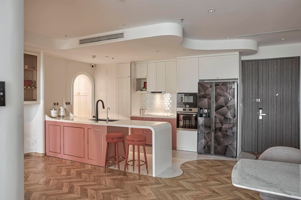 Nữ 9x thuyết phục chồng decor căn hộ 115m2&nbsp;màu hồng đất ánh kim lãng mạn,&nbsp;sang xịn không hề sến-15