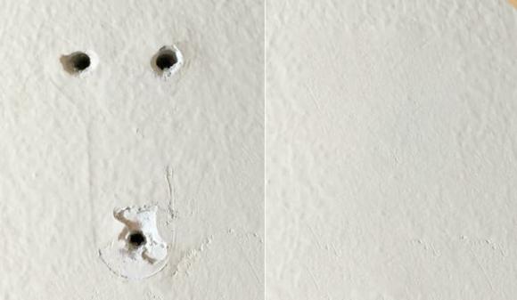 Cách khắc phục lỗ đóng đinh trên tường, trả lại bức tường phẳng như mới-4