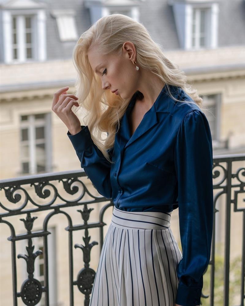 Mềm mại thanh tao như sơ mi lụa: Chiếc áo chuẩn style từ nữ chính phim Hàn đến quý cô Pháp thanh lịch-2